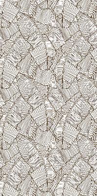 Blackout roller blind for window Drawn palm leaves