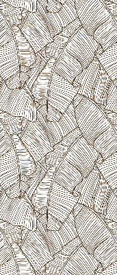 Blackout roller blind for window Drawn palm leaves