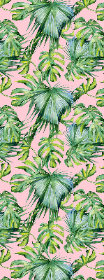 Fabric roller blind for window Tropical leaf varieties