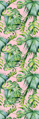 Fabric roller blind for window Tropical leaf varieties
