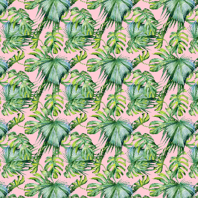 Fabric roller blind for window Tropical leaf varieties