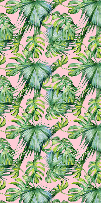 Fabric roller blind for window Tropical leaf varieties