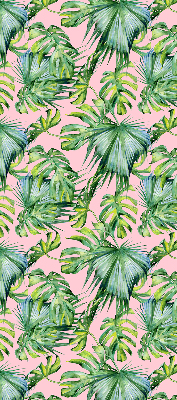 Fabric roller blind for window Tropical leaf varieties