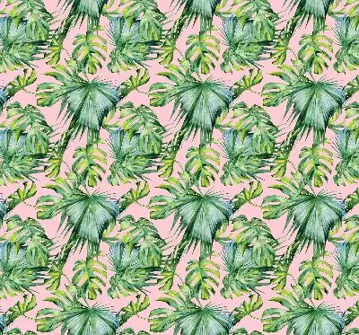 Fabric roller blind for windows with tropical leaf varieties
