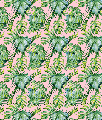 Fabric roller blind for window Tropical leaf varieties