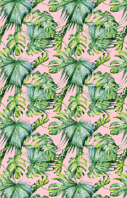 Fabric roller blind for window Tropical leaf varieties