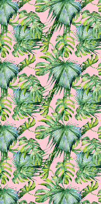 Fabric roller blind for window Tropical leaf varieties