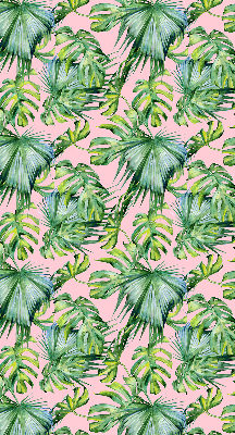 Fabric roller blind for window Tropical leaf varieties