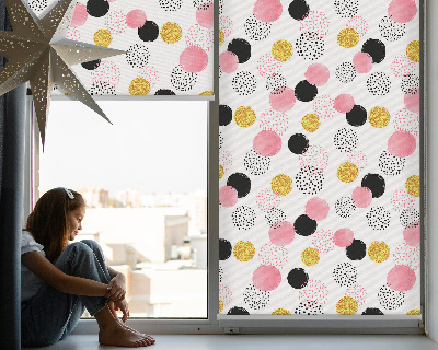 Blackout roller blind Various circles