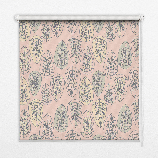 Blackout roller blind for window Colorful leaves