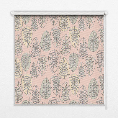 Blackout roller blind for window Colorful leaves