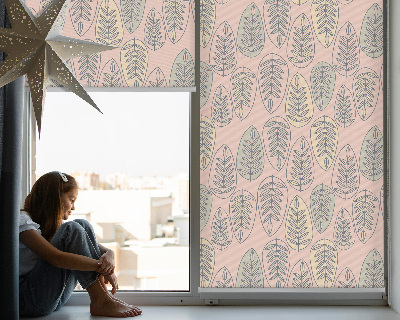 Blackout roller blind for window Colorful leaves