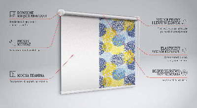 Blackout roller shade painted plants print