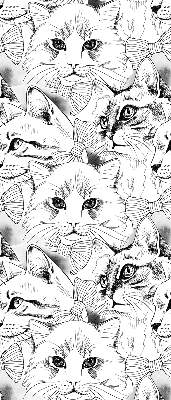 Fabric roller blind for window Drawn cats