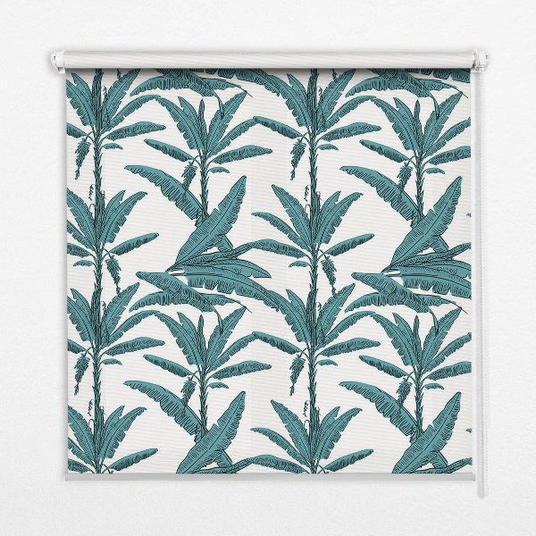 Blackout roller blind Palm leaves