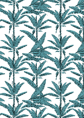 Blackout roller blind Palm leaves