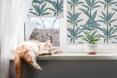 Blackout roller blind Palm leaves