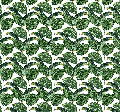 Blackout roller blind for window Exotic leaves
