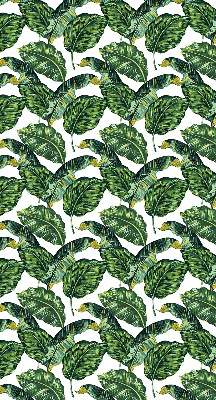 Blackout roller blind exotic leaves pattern