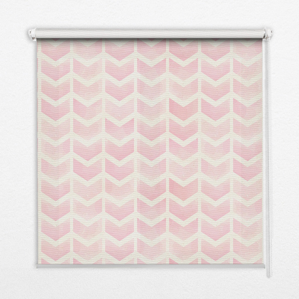 Blackout roller blind Pink zigzags
