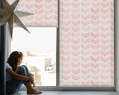 Blackout roller blind Pink zigzags