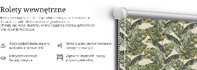 Blackout roller blind for window Leaves