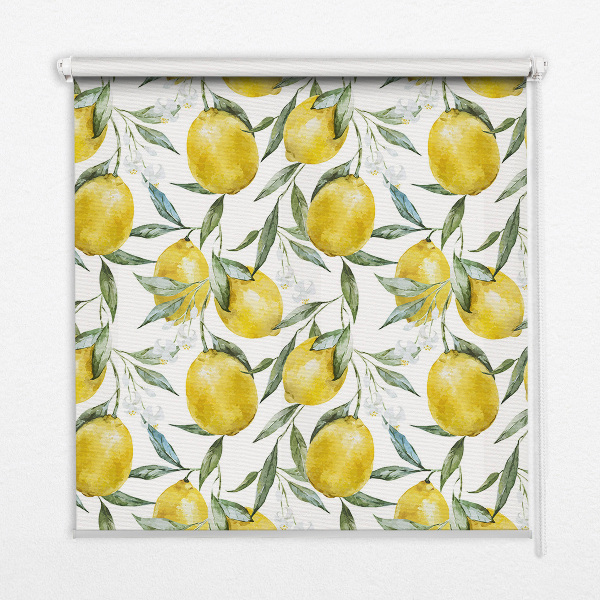 Fabric roller blind for window Lemons