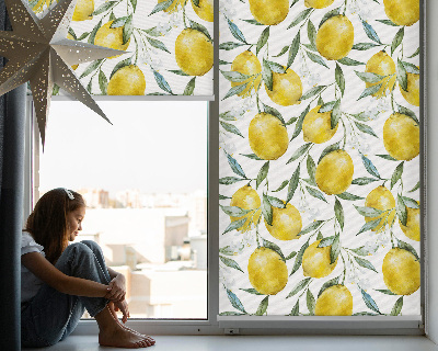 Fabric roller blind for window Lemons