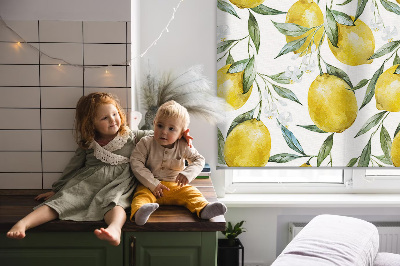 Fabric roller blind for window Lemons