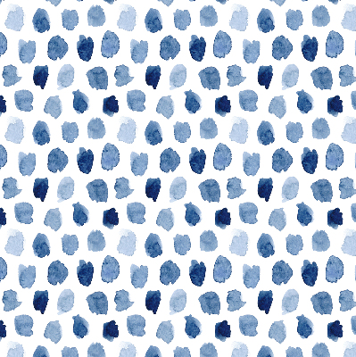 Blackout roller blind Blue painted spots