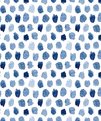 Blackout roller blind painted blue spots