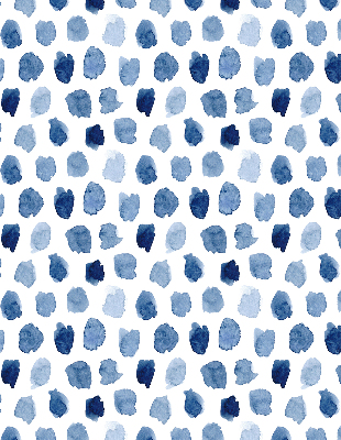 Blackout roller blind Blue painted spots