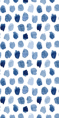 Blackout roller blind painted blue spots