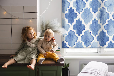Blackout roller blind for window Painted pattern
