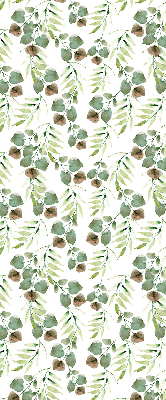 Fabric roller blind for window Green leaves