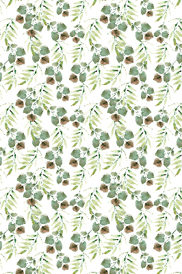 Fabric roller blind for window Green leaves