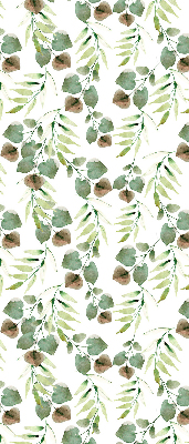 Fabric roller blind for window Green leaves