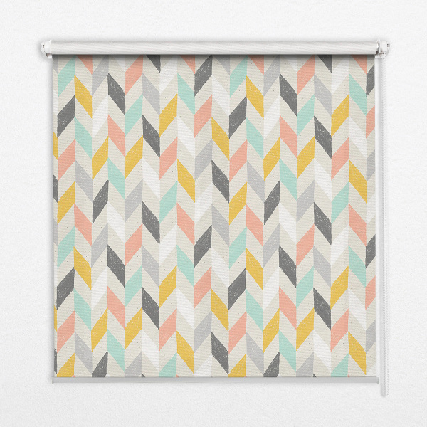 Blackout roller blind Colorful herringbone