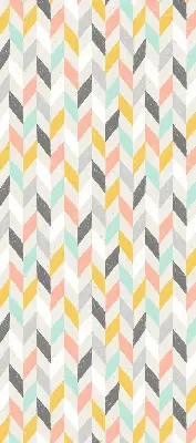 Blackout roller blind in a colorful herringbone pattern