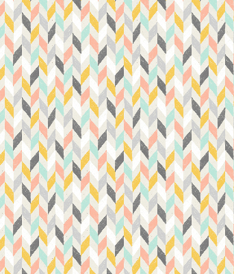 Blackout roller blind in a colorful herringbone pattern