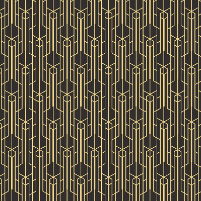 Blackout roller blind for window Yellow pattern