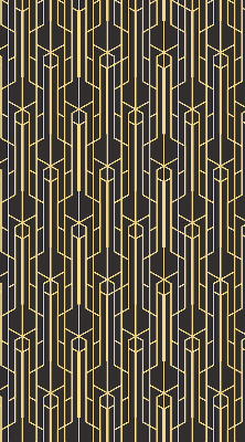 Blackout roller blind for window Yellow pattern