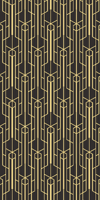 Blackout roller blind for window Yellow pattern