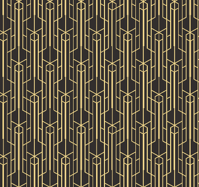 Blackout roller blind for window Yellow pattern