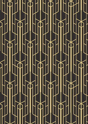 Blackout roller blind for window Yellow pattern