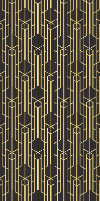 Blackout roller blind for window Yellow pattern