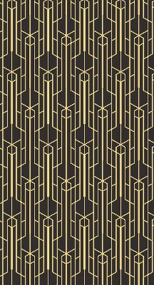 Blackout roller blind for window Yellow pattern