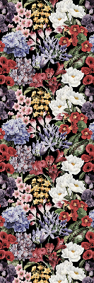 Fabric roller blind for window Colorful flowers