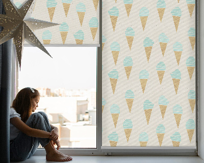 Blackout roller blind Ice cream in a cone