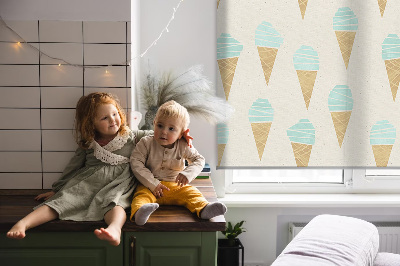 Blackout roller blind Ice cream in a cone